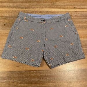 Talbots sz 4P The Weekend Chino short Black & White Checkered w little Mopeds.